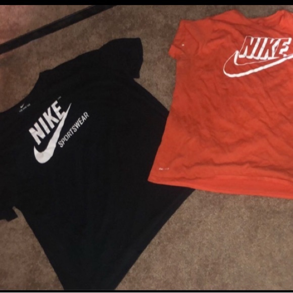 Nike Kids Short Sleeve Tees - Black and Orange - Picture 1 of 1